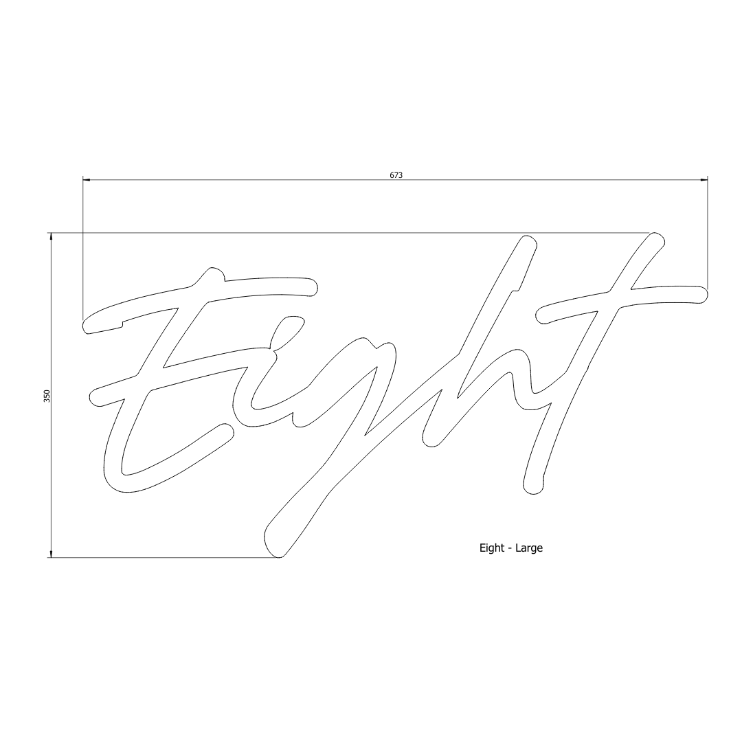 EIGHT - Ready Made House Number Sign