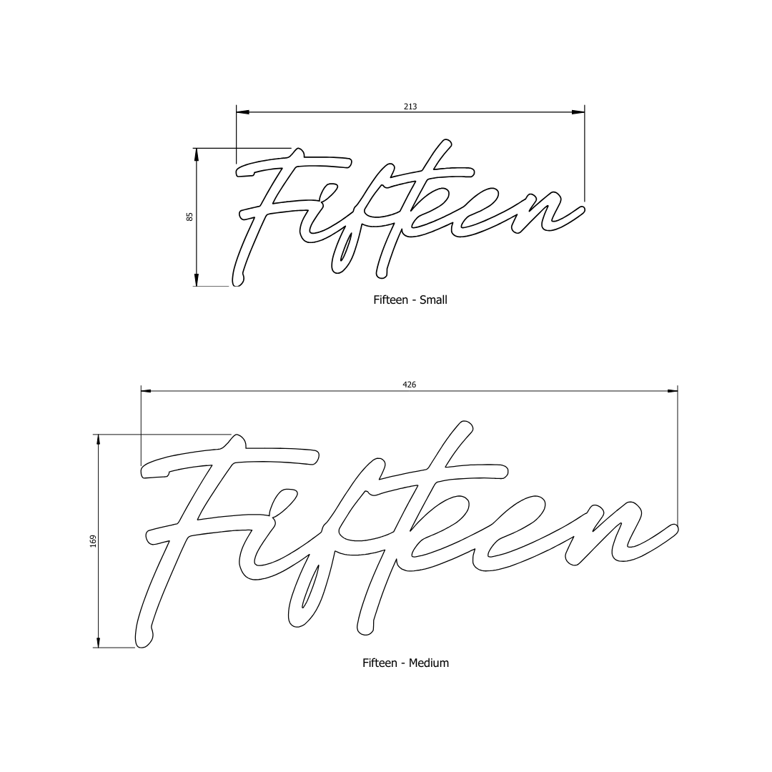 FIFTEEN - Ready Made House Number Sign