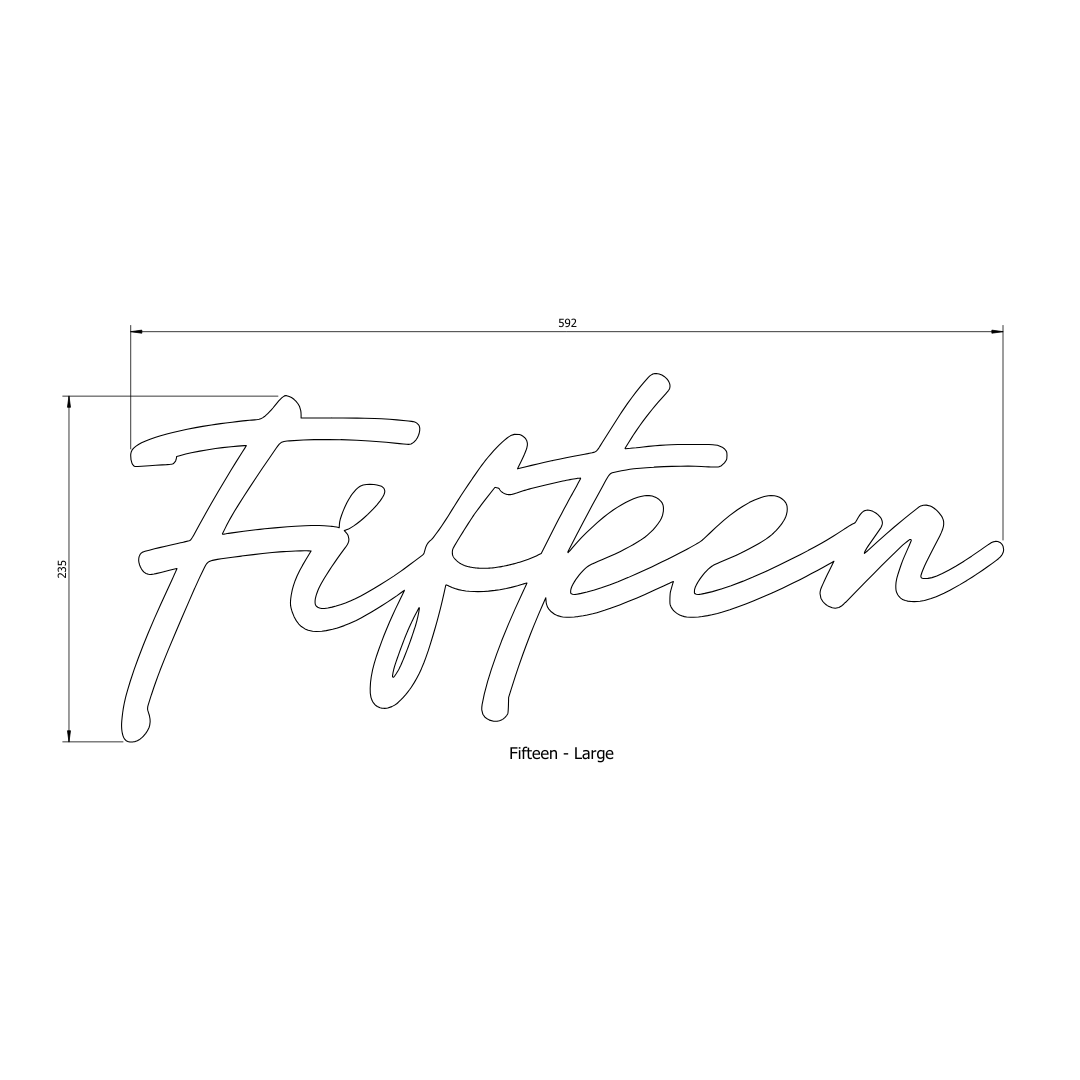 FIFTEEN - Ready Made House Number Sign