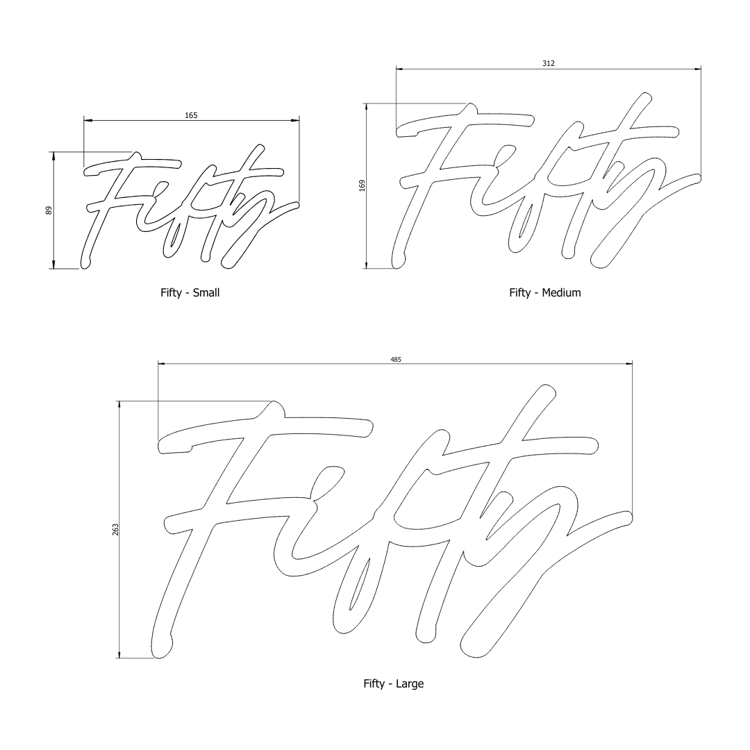 FIFTY - Ready Made House Number Sign