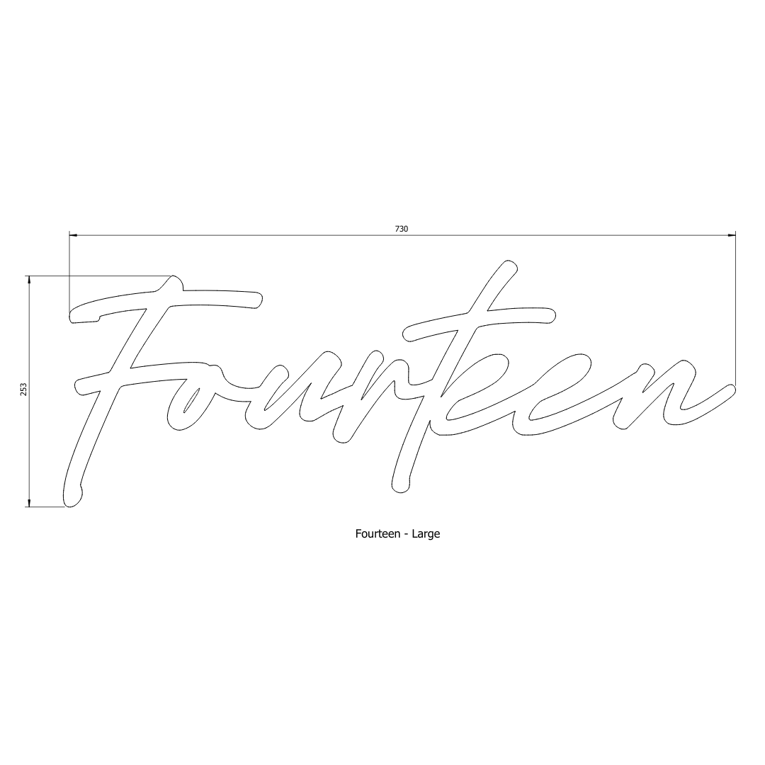 FOURTEEN - Ready Made House Number Sign
