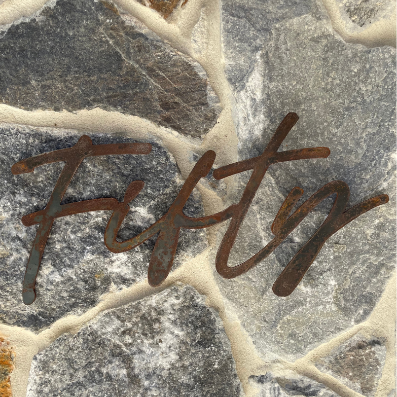 FIFTY - Ready Made House Number Sign