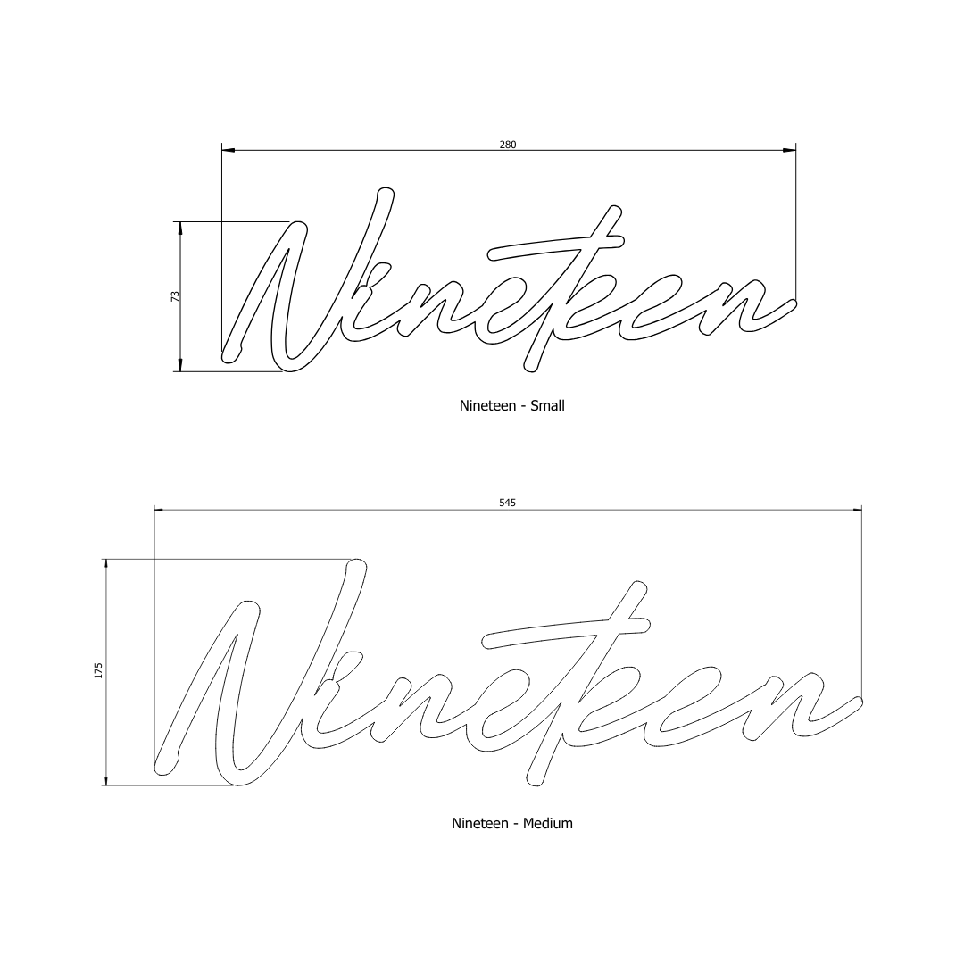 NINETEEN - Ready Made House Number Sign