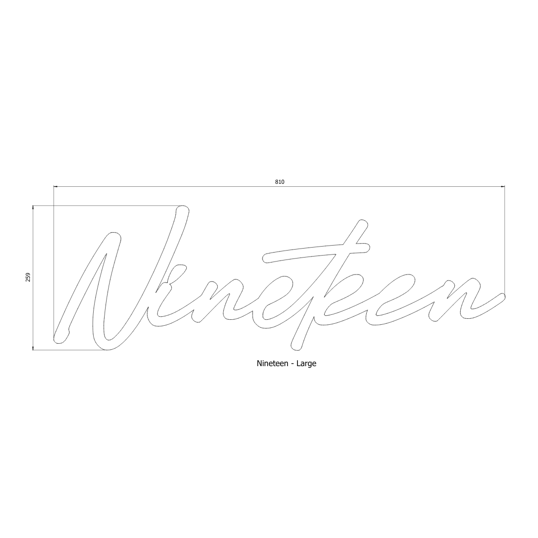 NINETEEN - Ready Made House Number Sign