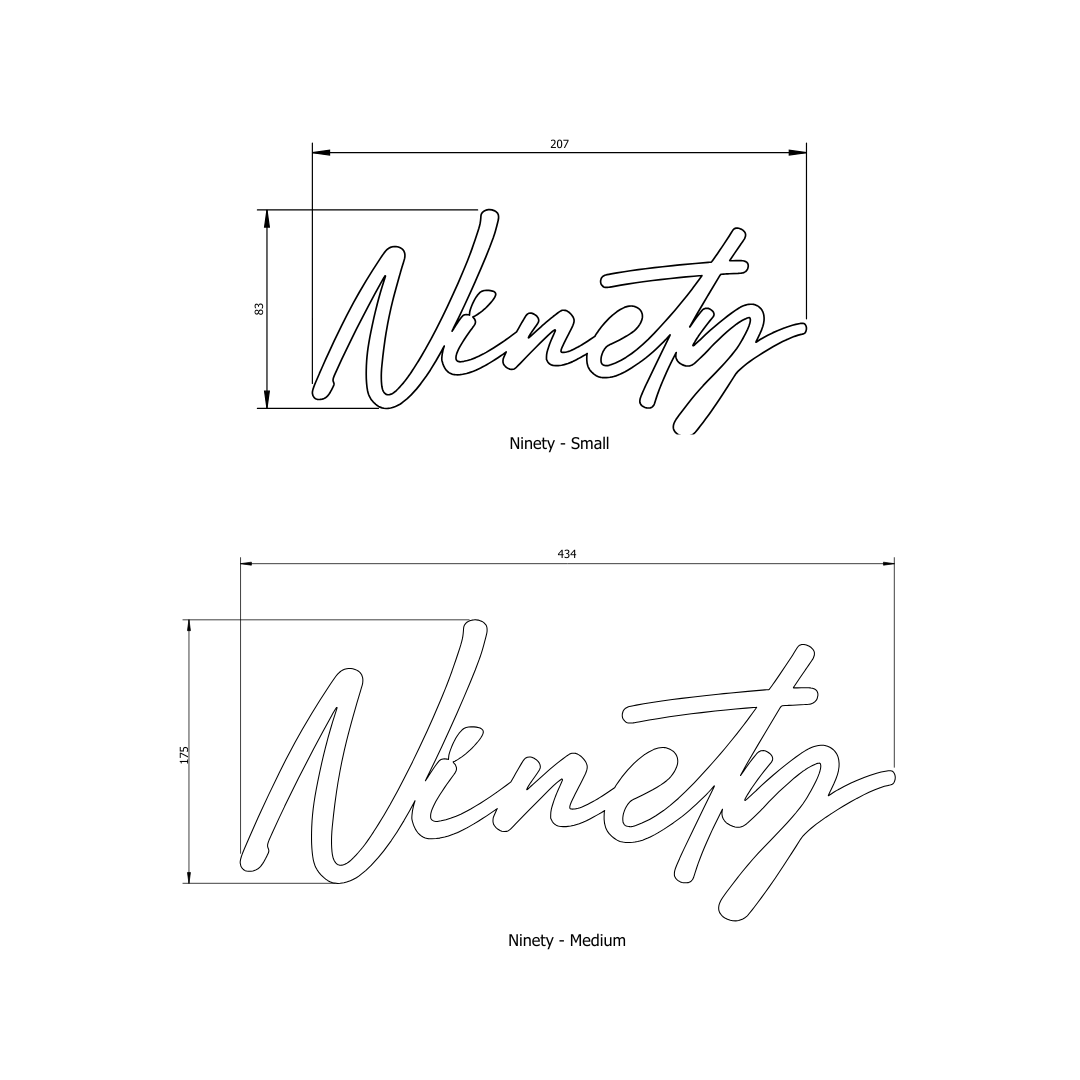 NINETY - Ready Made House Number Sign