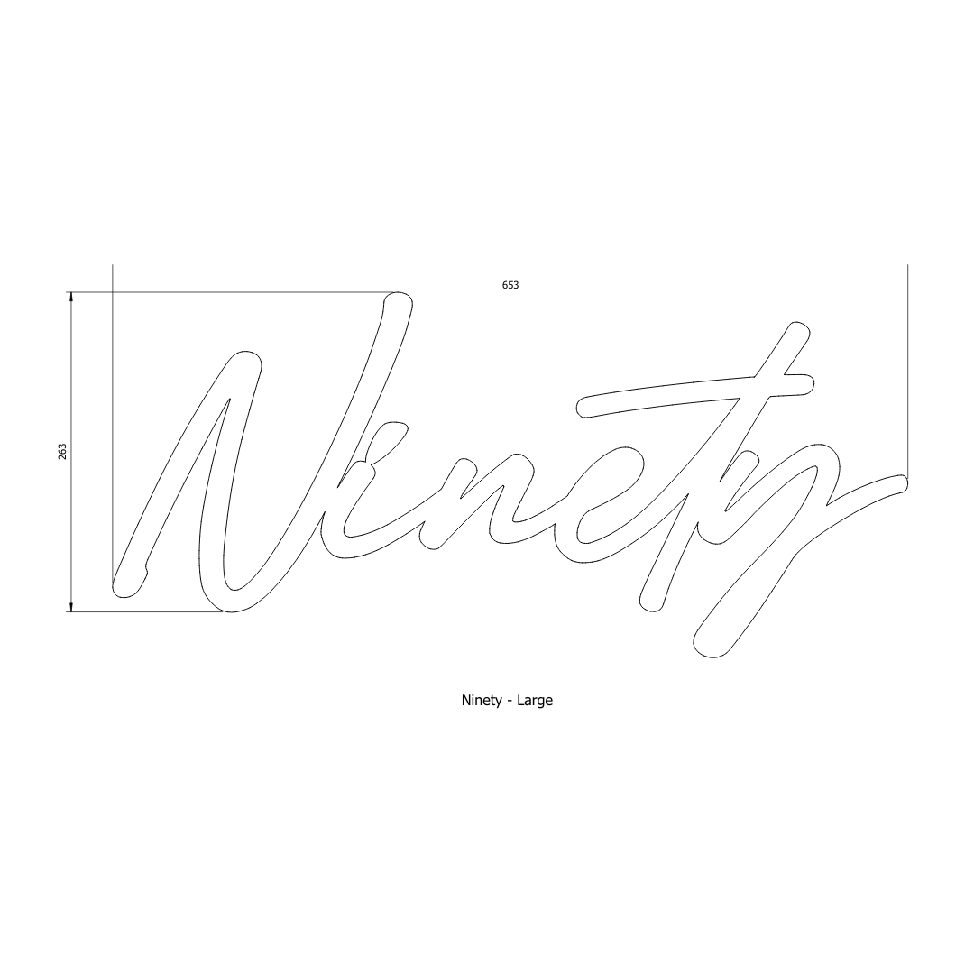 NINETY - Ready Made House Number Sign