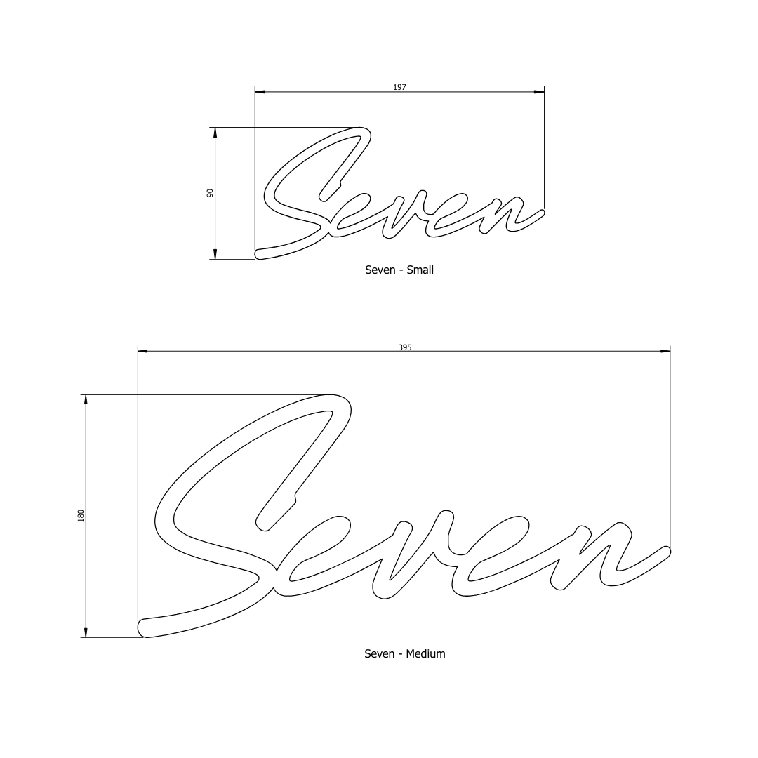 SEVEN - Ready Made House Number Sign