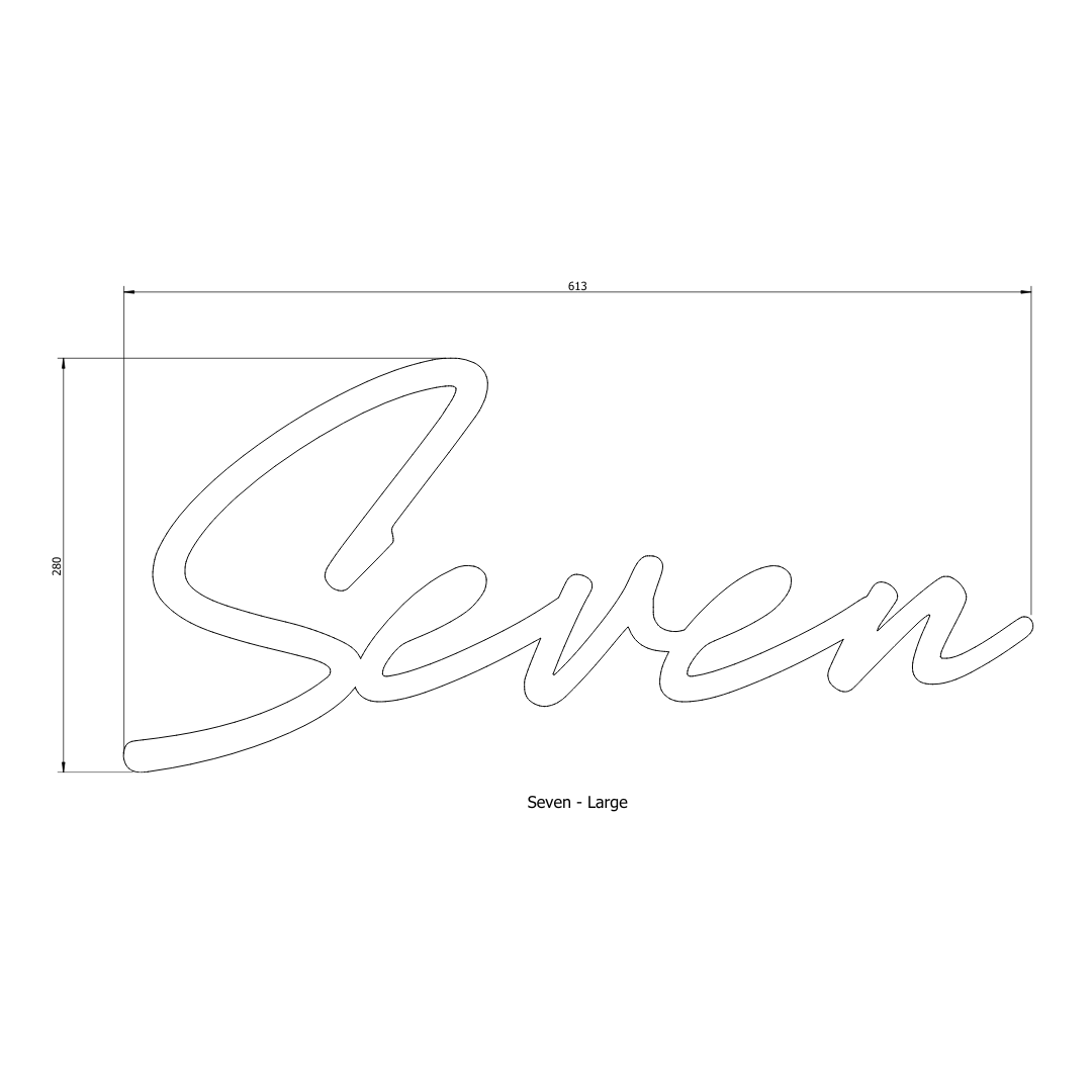 SEVEN - Ready Made House Number Sign