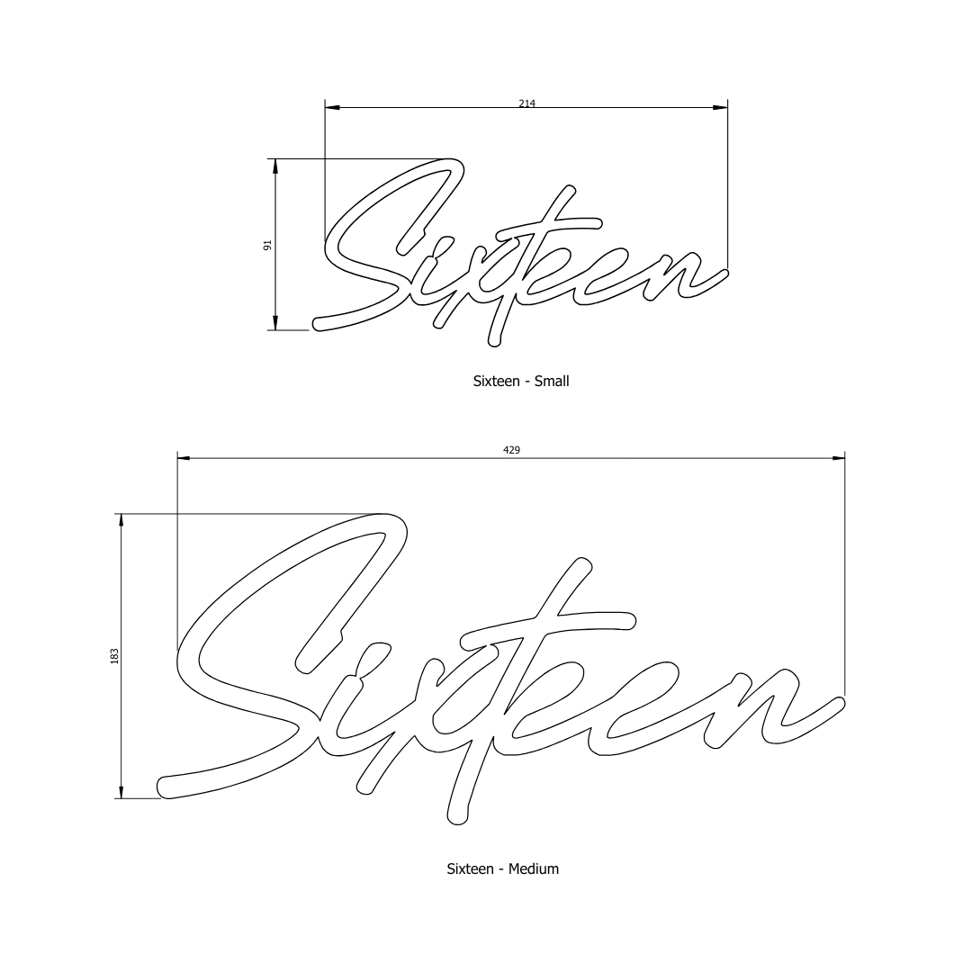 SIXTEEN - Ready Made House Number Sign