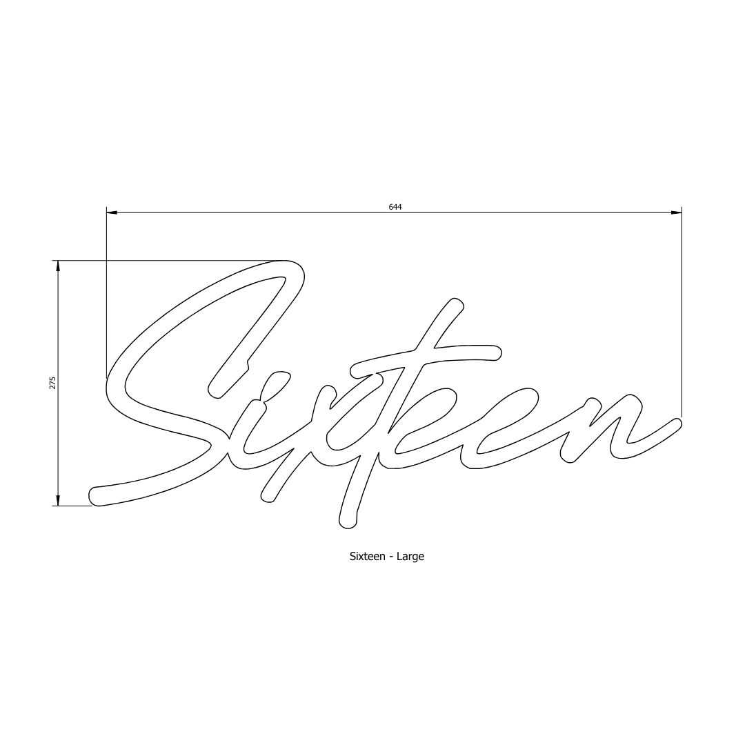 SIXTEEN - Ready Made House Number Sign