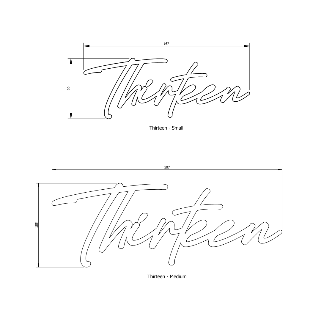 THIRTEEN - Ready Made House Number Sign