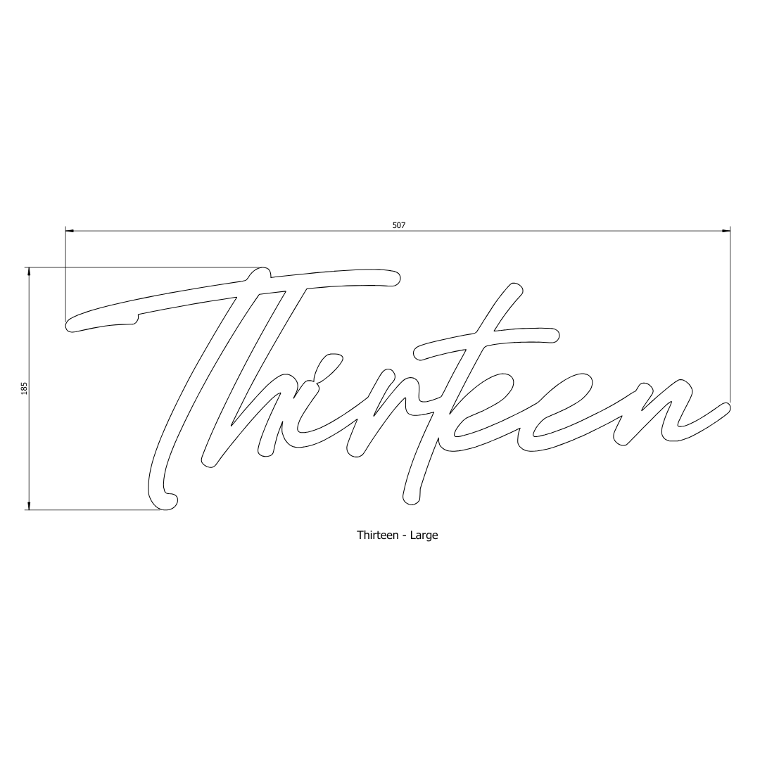 THIRTEEN - Ready Made House Number Sign