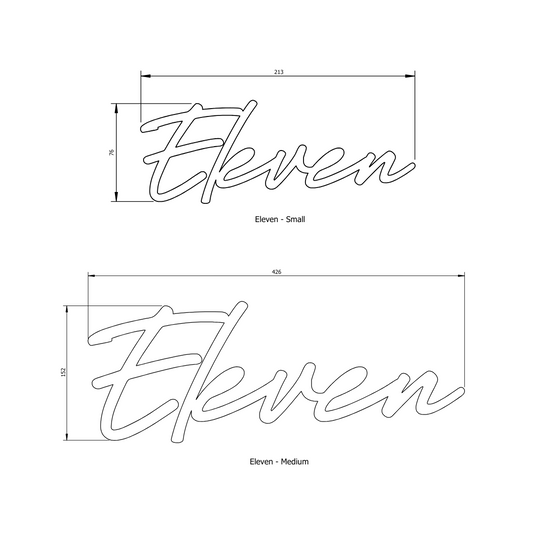 ELEVEN - Ready Made House Number Sign