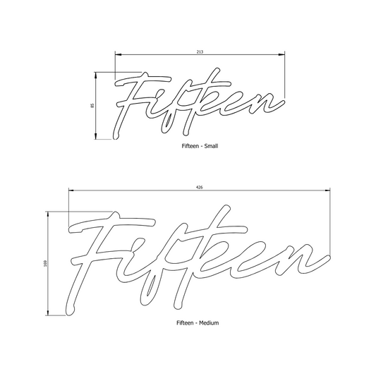 FIFTEEN - Ready Made House Number Sign