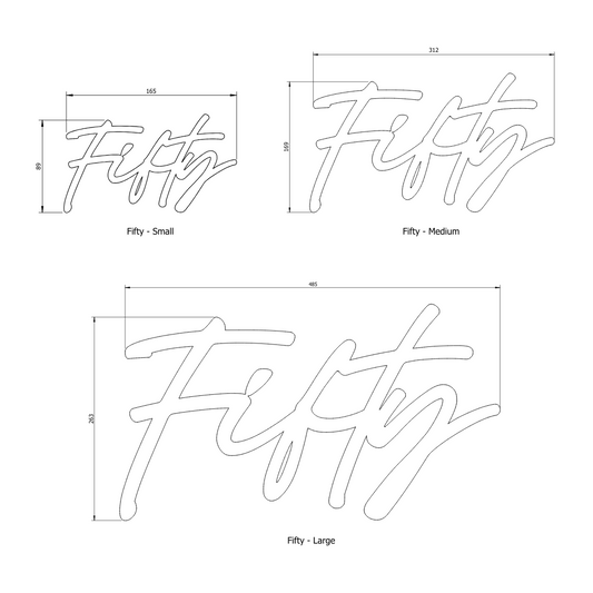 FIFTY - Ready Made House Number Sign