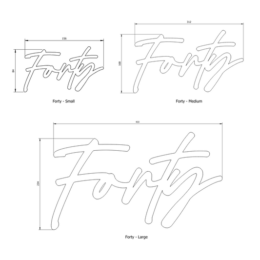 FORTY - Ready Made House Number Sign