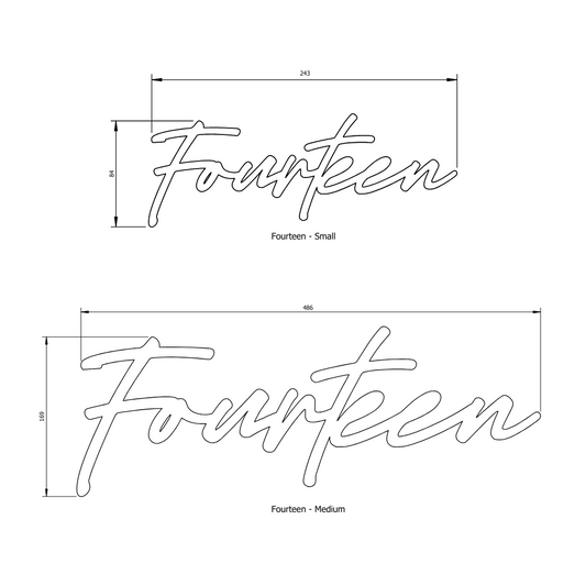 FOURTEEN - Ready Made House Number Sign