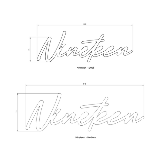 NINETEEN - Ready Made House Number Sign