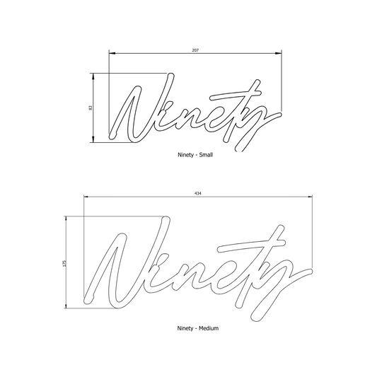NINETY - Ready Made House Number Sign