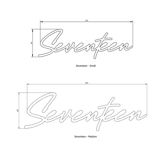 SEVENTEEN - Ready Made House Number Sign