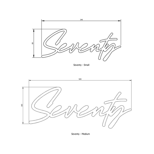 SEVENTY - Ready Made House Number Sign