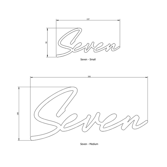 SEVEN - Ready Made House Number Sign