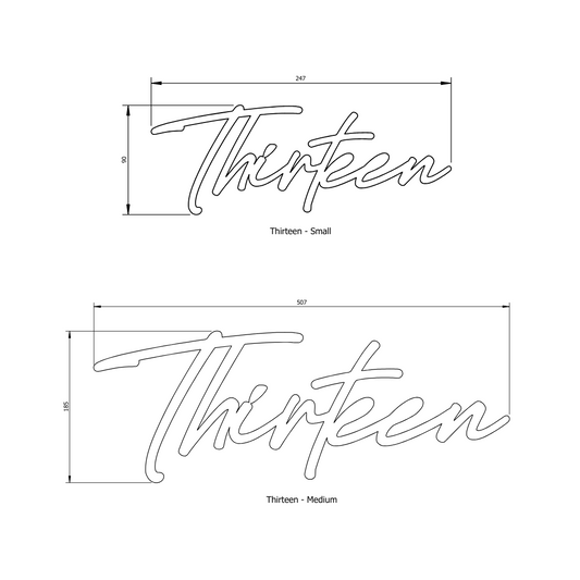 THIRTEEN - Ready Made House Number Sign