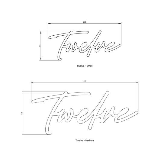 TWELVE - Ready Made House Number Sign