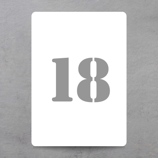 Vertical Rectangle Custom House Number Sign